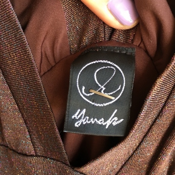 👛Yana K designer dress from Anthropologie shimmer - Picture 5 of 5